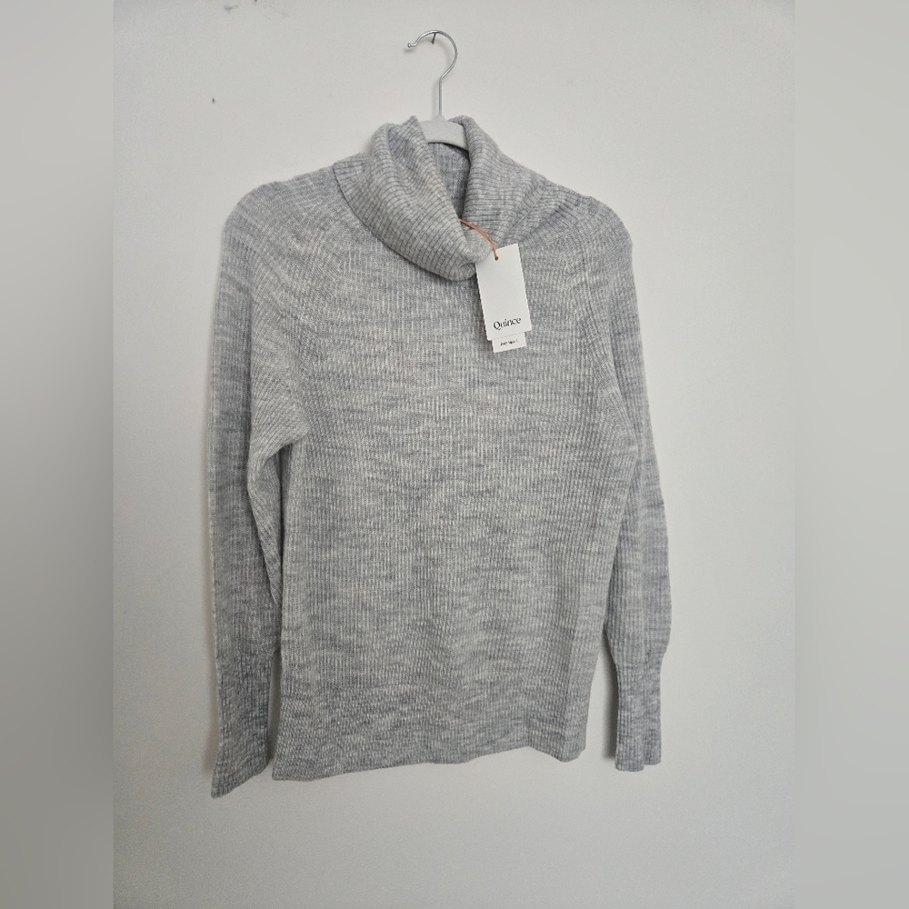 Quince Gray Cowl Neck Sweater